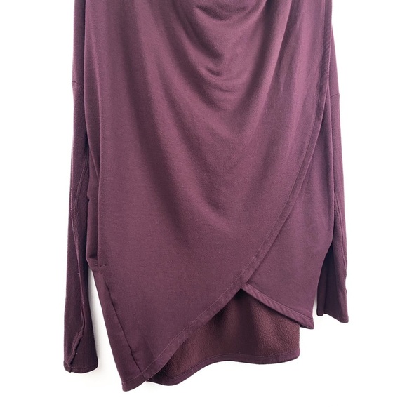 Athleta Purana Wrap Sweatshirt Hoodie Oversized Slouchy, Spiced Cabernet - S - Picture 6 of 10